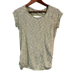 Calvin Klein Women's Activewear Top Space Dye Green Workout‎ Gym T-Shirt